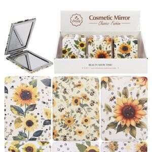 Sunflower Fields Chic Compact Mirror Set